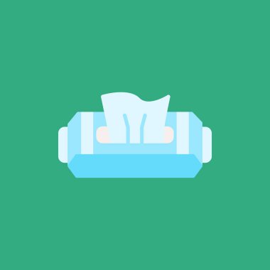 Askı simgesinin üzerindeki yeşil havlu yeşil arka planda izole edildi. Banyo havlusu ikonu. Uzun gölge tarzı. vektör illüstrasyonu