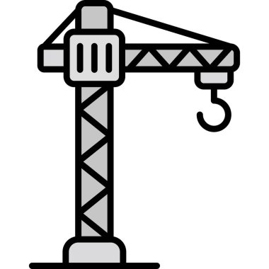 Vinç. Web simgesi basit illüstrasyon