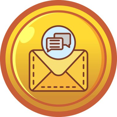 posta zarfı simgesi, vektör illüstrasyonu