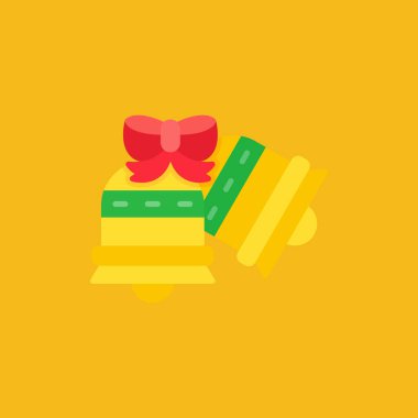 uzun gölge hediye kutusu olan düz tasarım simgesi