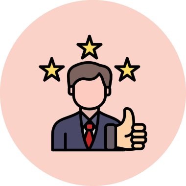 Müşteri değerlendirme ikonu. dış hat müşteri geribildirim vektör rengi düz izole