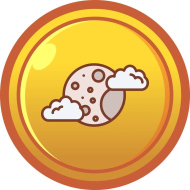 Beyaz arka plan üzerinde ay işareti izole ay simge vektör,