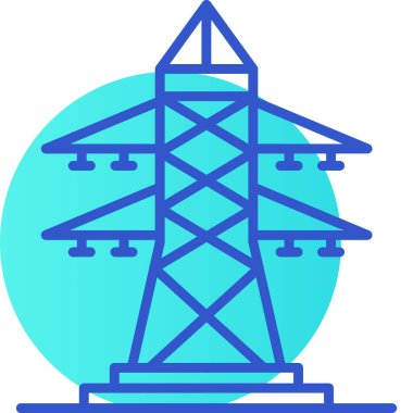 Bir enerji santralinin vektör simgesi