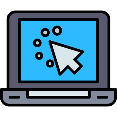 bilgisayar ekranı renk ana hatları vektörü