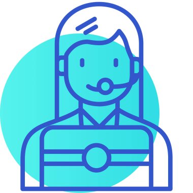 Avatar man simgesi vektör illüstrasyonu