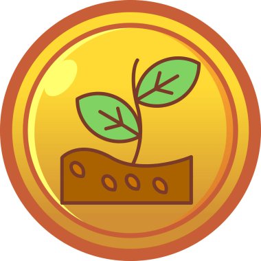 Bir bitkinin vektör illüstrasyonu