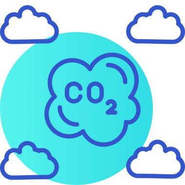 bulut co 2 simgesi ana hat biçiminde