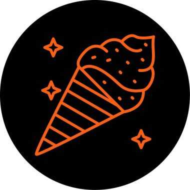 Moda tarzında izole edilmiş dondurma simgesi