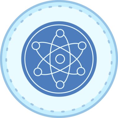 atom simgesi vektör illüstrasyonu