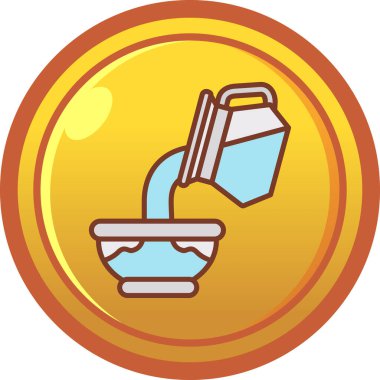 su havzası vektör simgesi, çizgi film biçimi