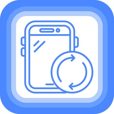 Akıllı telefon. Web simgesi basit illüstrasyon