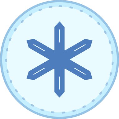 Kar tanesi. Web simgesi basit illüstrasyon