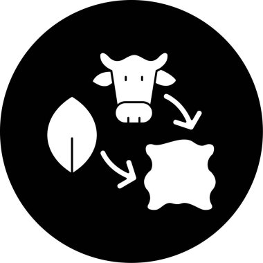 İnek simgesinin vektör illüstrasyonu