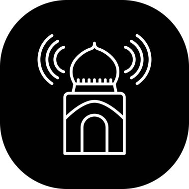 Cami simgesi vektör illüstrasyonu