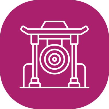 Benzersiz fener vektör çizgisi simgesi