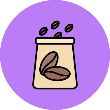 kahve çekirdeği ikonu vektör illüstrasyonu