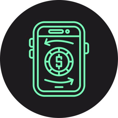 benzersiz cep telefonu hattı simgesi