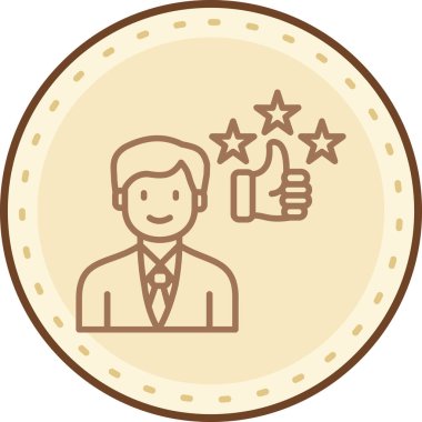 Müşteri derecelendirme vektörü simgesi