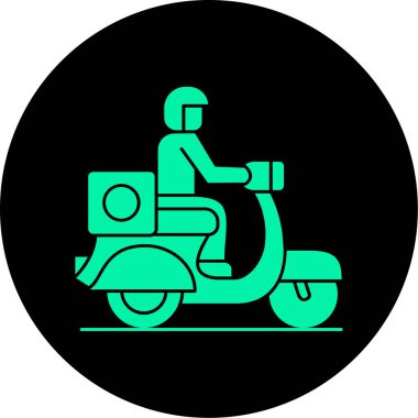 motosiklet simgesi vektör illüstrasyonu