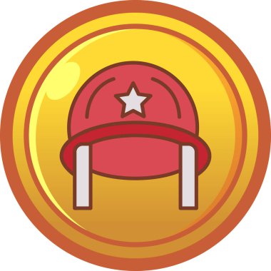 Bir beyzbol şapkası simgesinin vektör illüstrasyonu