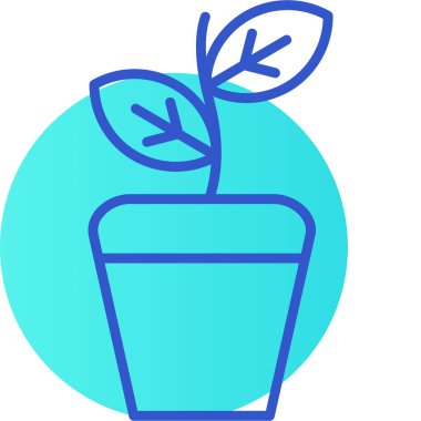 bitki simgesi, vektör illüstrasyonu basit tasarım