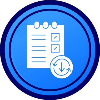 kontrol listesi web simgesi, basit vektör illüstrasyonu