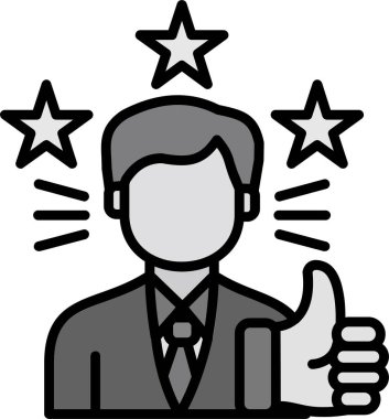 iş adamı simgesi, vektör illüstrasyonu