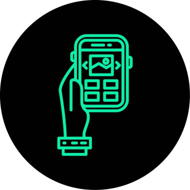 Kişisel ve ticari kullanım için akıllı telefon vektör simgesi simgesi vektör çizimi..