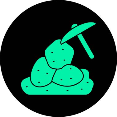 Metal simgesi, vektör illüstrasyonu basit tasarım