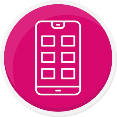 Cep telefonu simgesinin vektör illüstrasyonu