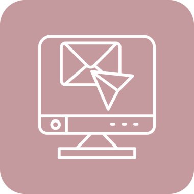 E-posta. Web simgesi basit illüstrasyon