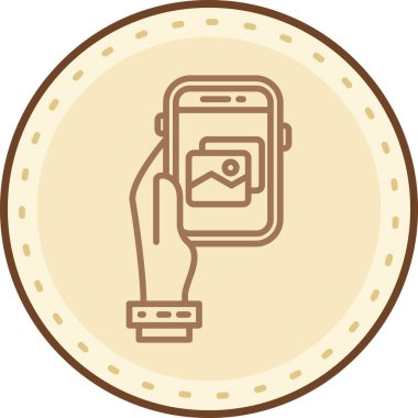 Akıllı telefon. Web simgesi basit illüstrasyon