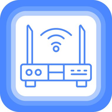 Kablosuz. Web simgesi basit illüstrasyon