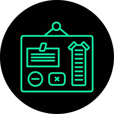 Eşsiz iş simgesi vektör çizgisi