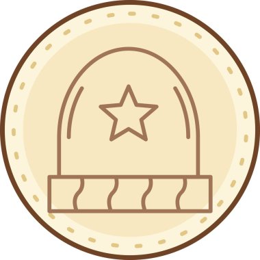 Bir yıldız simgesinin vektör illüstrasyonu