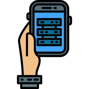 akıllı telefon aygıtı simgesi, vektör illüstrasyon tasarımı