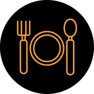 Restoran simgesi vektör illüstrasyonu