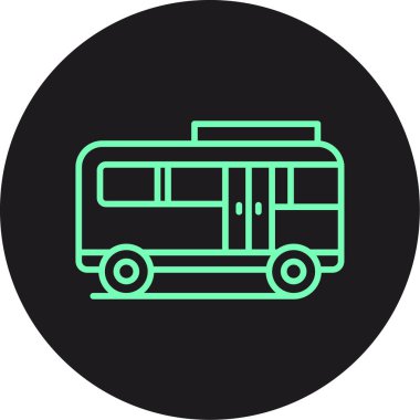 Otobüs. Web simgesi basit illüstrasyon