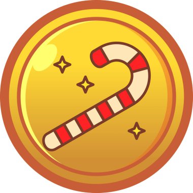 Şekerin vektör çizimi ve kırmızı daire