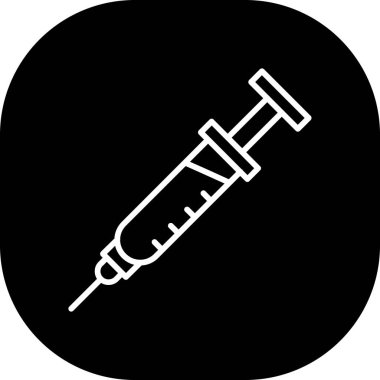 Şırınga simgesi, vektör illüstrasyonu basit tasarım