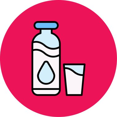 Şişe. Web simgesi basit illüstrasyon