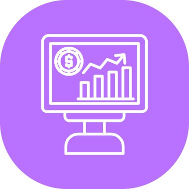 İş simgesiyle birlikte izle. vektör illüstrasyonu