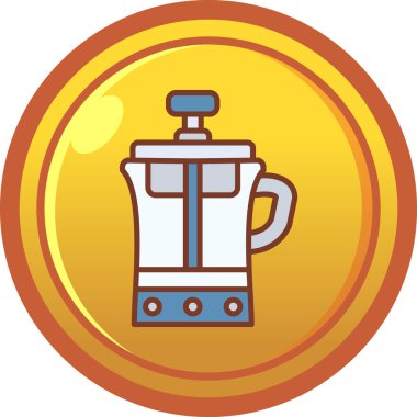 Bir kahve makinesi simgesinin vektör çizimi