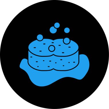 Kek. Web simgesi basit illüstrasyon