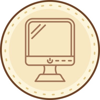 Bilgisayar. Web simgesi basit illüstrasyon