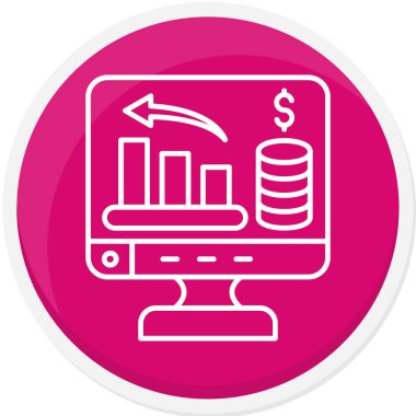 Para için. Web simgesi basit illüstrasyon