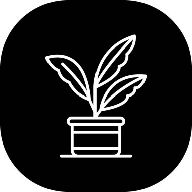 Bitki simgesinin vektör illüstrasyonu