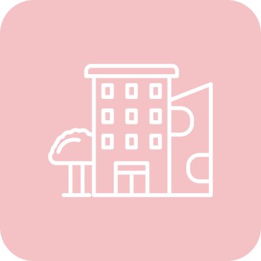 Modern binanın vektör illüstrasyonu