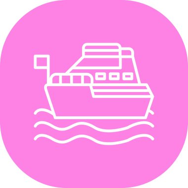 Gemi. Web simgesi basit illüstrasyon