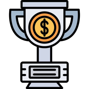 ödül kupa simgesi doldurulmuş - taslak biçimi